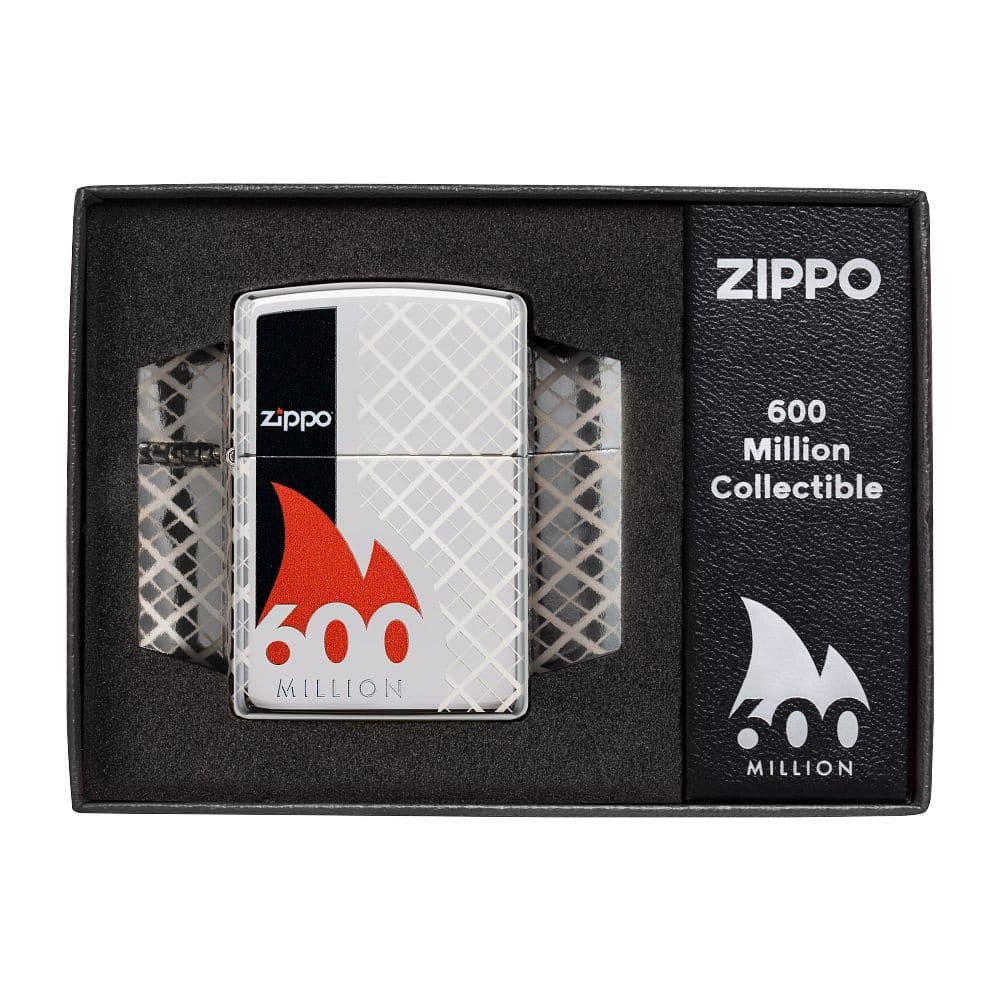 Zippo 49272 600th Million Collectible High Polish Chrome Lighter, Classic Model, Silver - OUTBACK