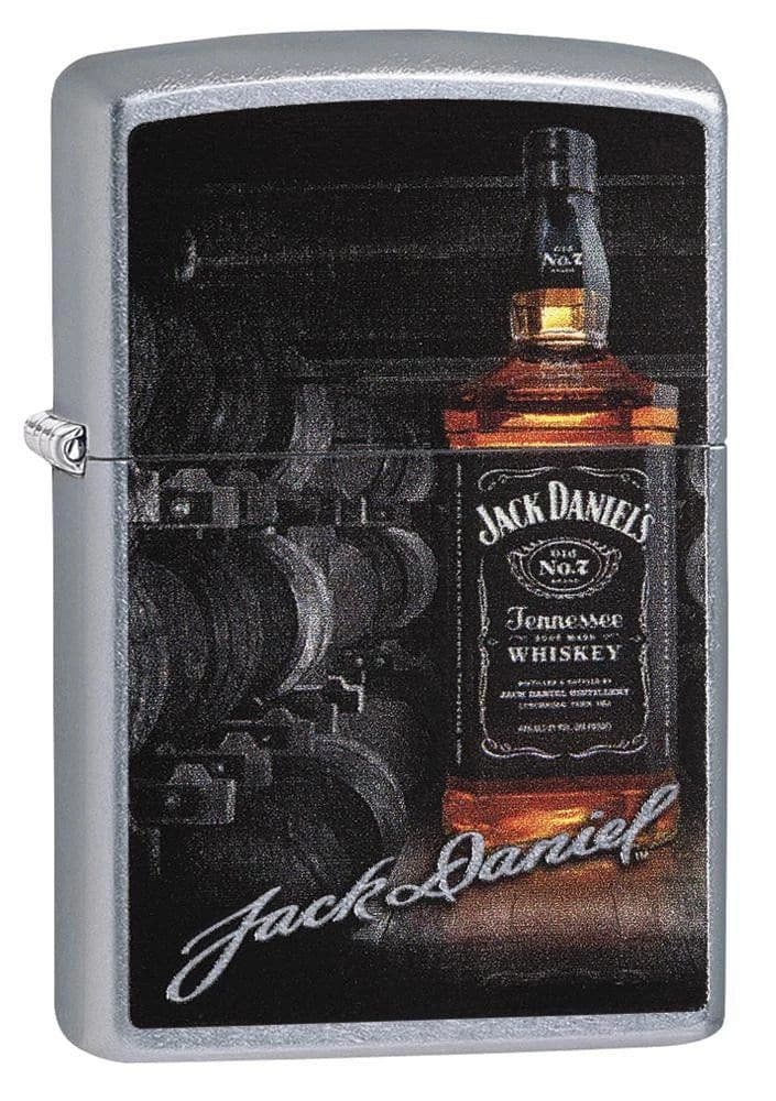 Zippo 29570 207 Jack Daniels Chrome Windproof Lighter, Jack Daniels Model, Silver - OUTBACK