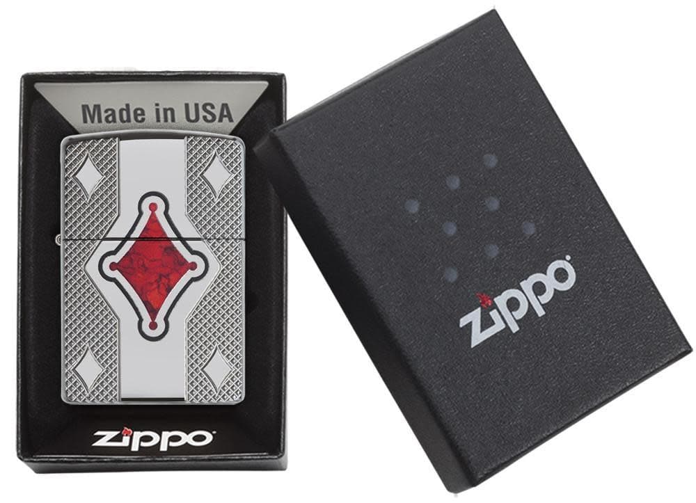 Zippo 29516 167 Geo Design Fusion Deep Carve Chrome Windproof Lighter, Classic Model, Silver - OUTBACK