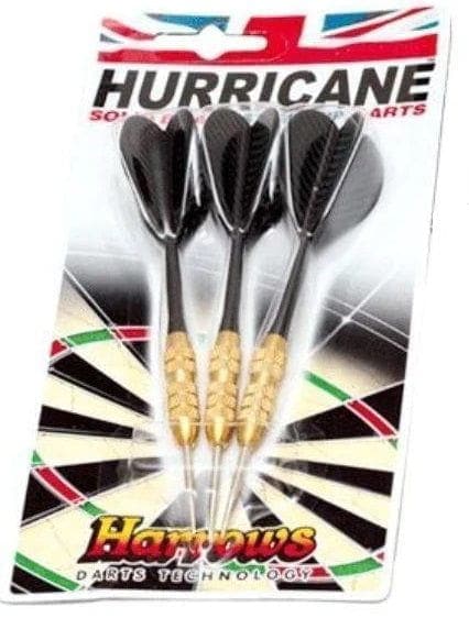 Harrows, Hurricane Brass Darts, B110, Black - Athletix.ae