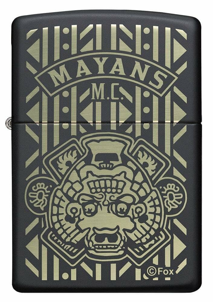 Zippo 49087 Mayans M C Pattern Black Matte Windproof Lighter, Classic Model, Black - OUTBACK