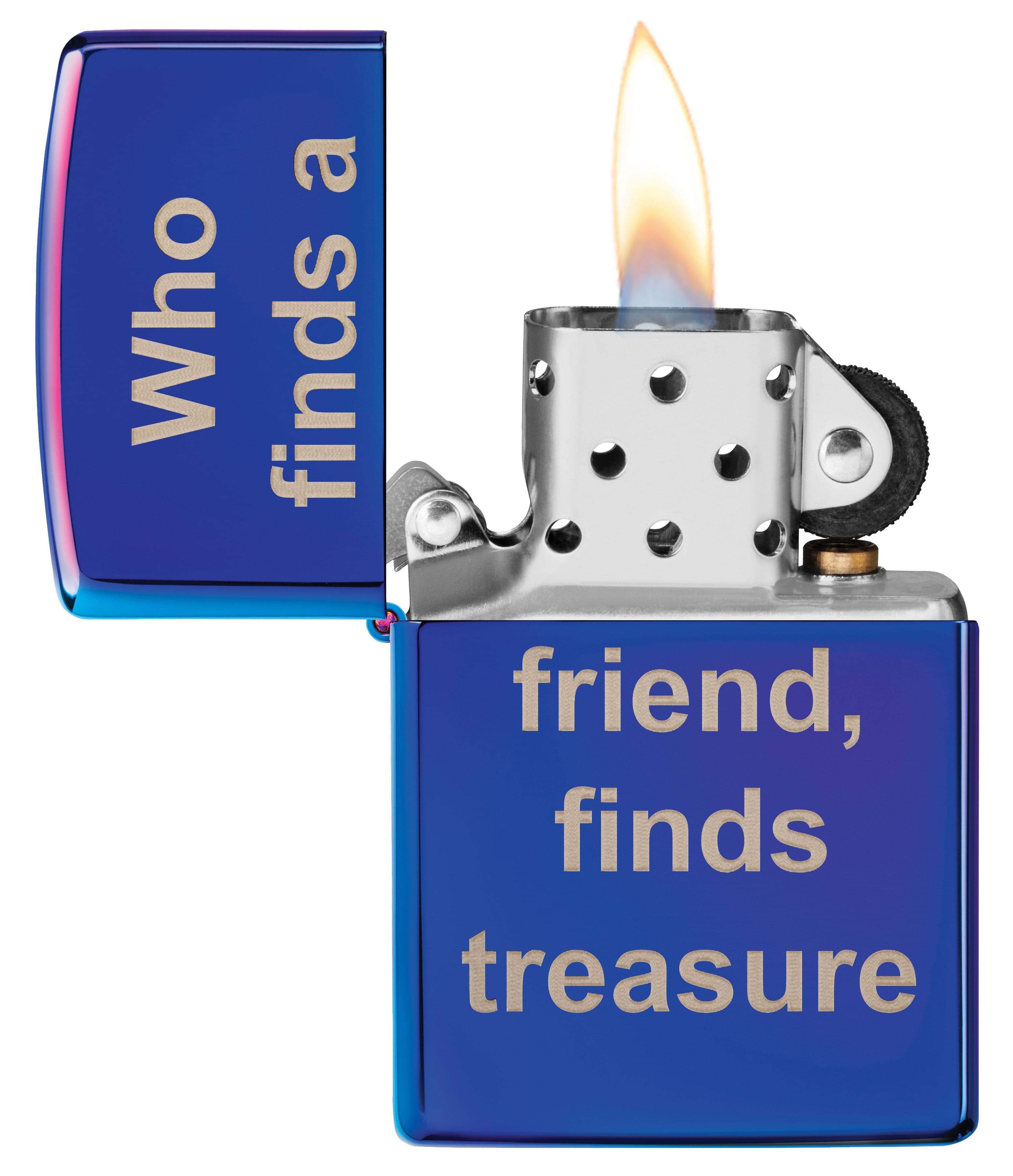 Zippo MP402949 29899 Friend Treasure Design Windproof Lighter, Middle East Model, Blue - OUTBACK