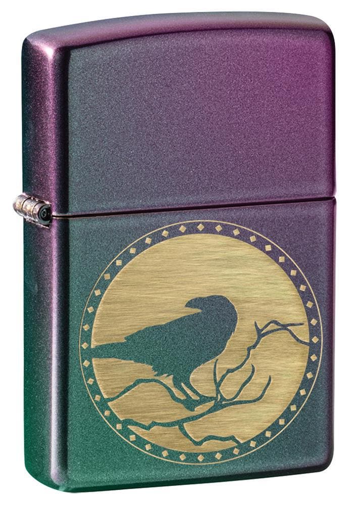 Zippo 49186 Raven Design Iridescent Windproof Lighter, Classic Model, MultiColour - OUTBACK