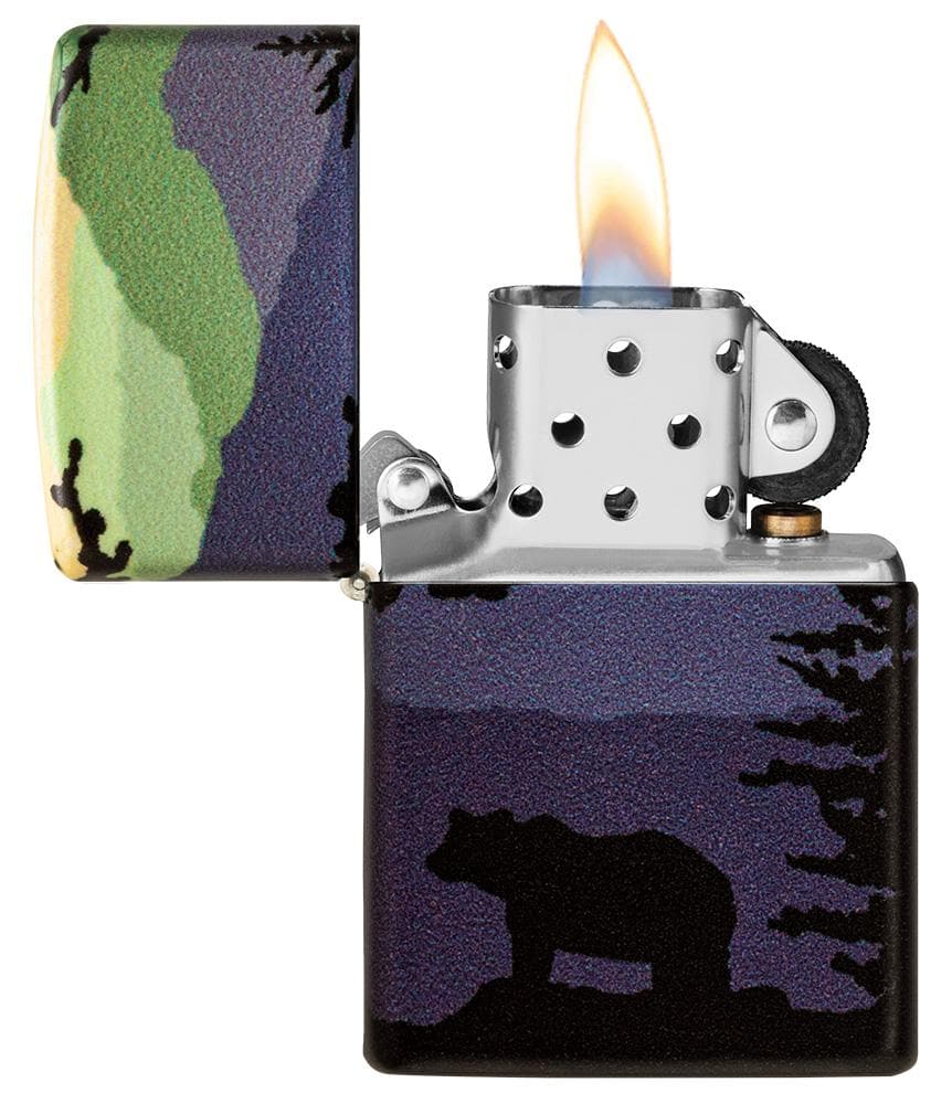 Zippo 49482 Bear Landscape Design 540 Color Windproof Lighter, Classic Model, Multi-colour - OUTBACK