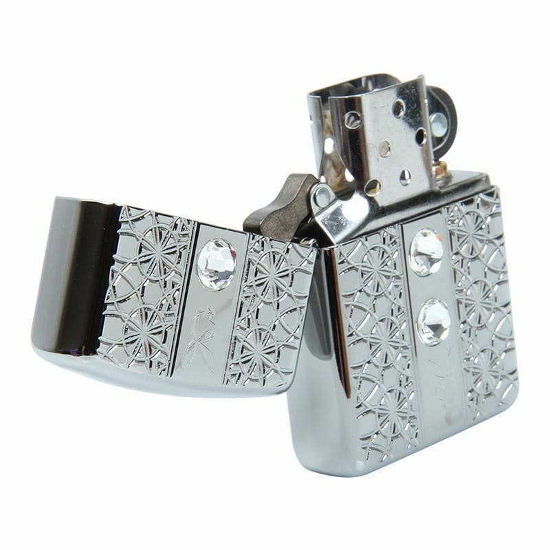 Zippo 28964 Playboy Crystal Armor High Polish Chrome Windproof Lighter, Classic Model, Silver - OUTBACK