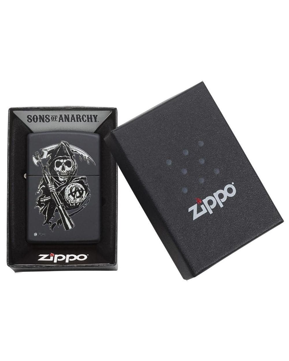 Zippo 28504 218  Sons Of Anarchy Black Matte Windproof Lighter, Classic Model, Black - OUTBACK