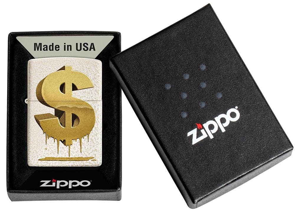 Zippo 49681 49181 Drippy Dollar Design Mercury Glass Windproof Lighter - OUTBACK