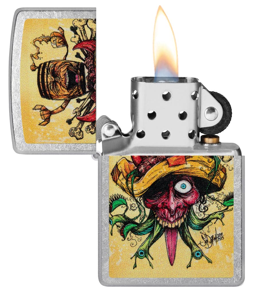 Zippo 48631 207 Sean Dietrich Devil Bull Design Street Chrome Windproof Lighter - OUTBACK