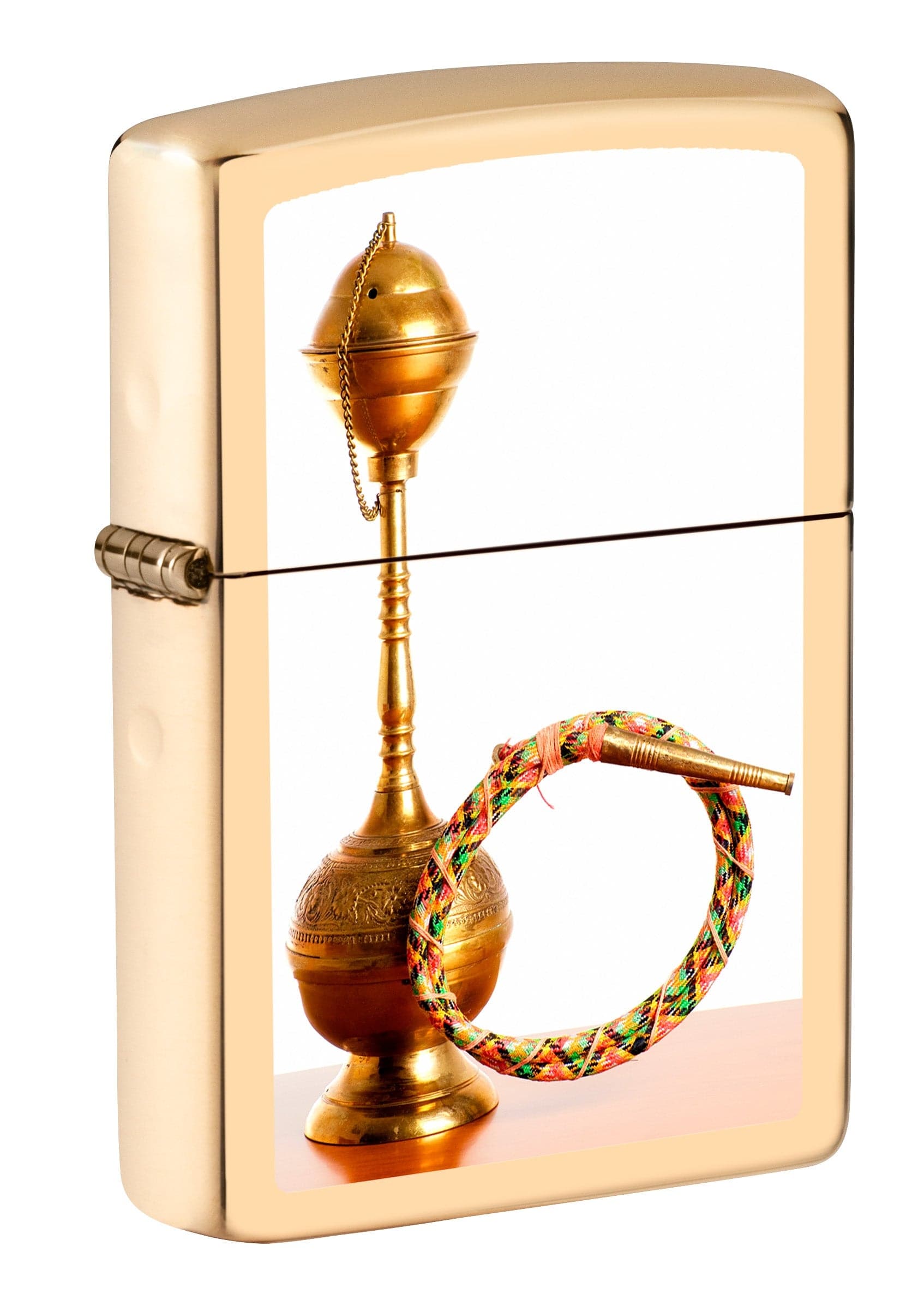 Zippo CI014282 254B UAE Hookah Design High Polish Brass Windproof Lighter, Middle East Model, Gold - OUTBACK