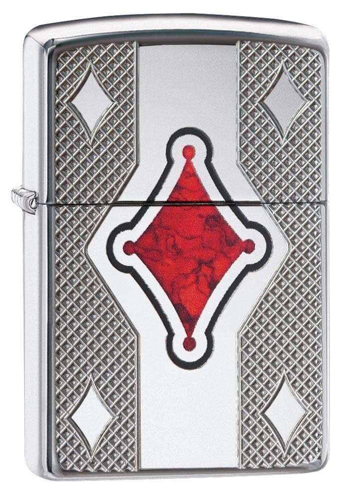 Zippo 29516 167 Geo Design Fusion Deep Carve Chrome Windproof Lighter, Classic Model, Silver - OUTBACK