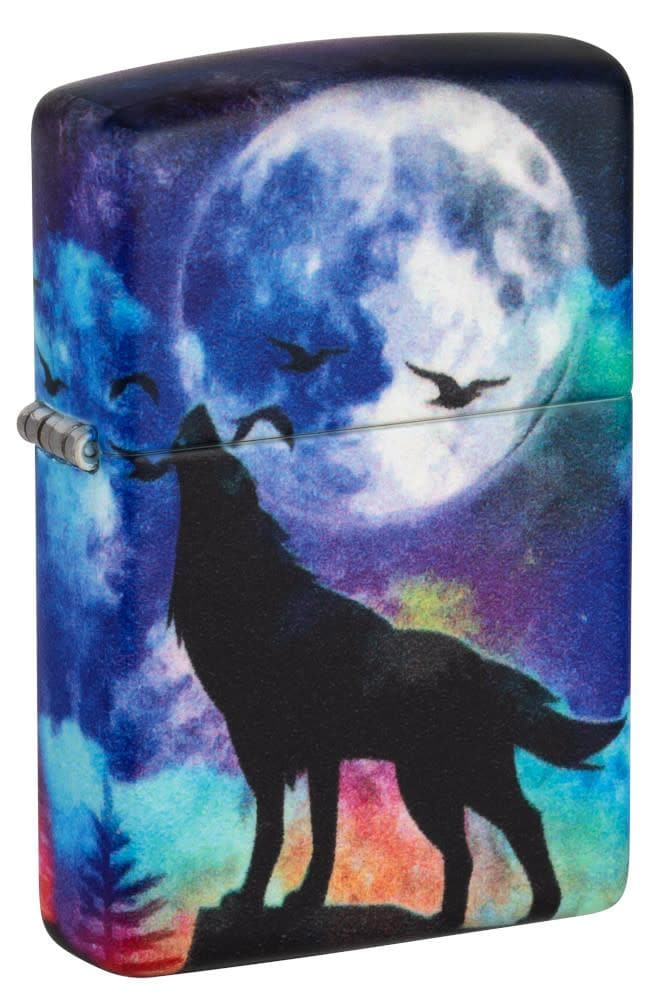 Zippo 49683 49352 Wolf Howling Design 540 Color Windproof Lighter - OUTBACK