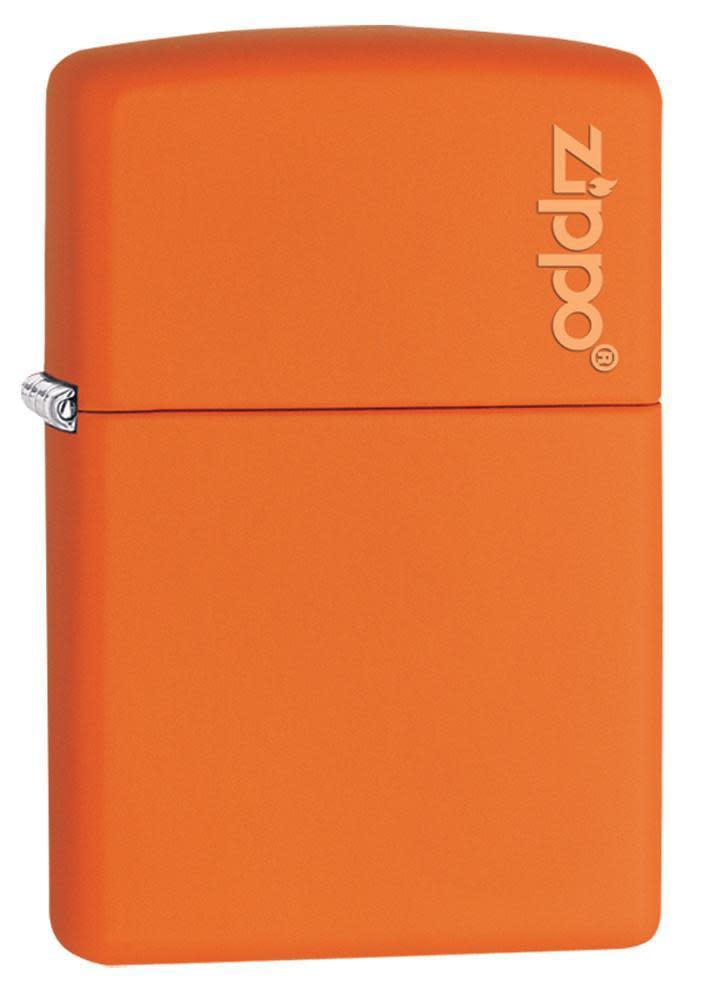 Zippo 231ZL Classic Orange Matte Zippo Logo Windproof Lighter, Classic Model, Orange - OUTBACK