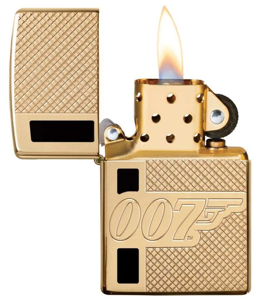 Zippo 29860 James Bond 007 High Polish Brass Windproof Lighter, Classic Model, Gold - OUTBACK