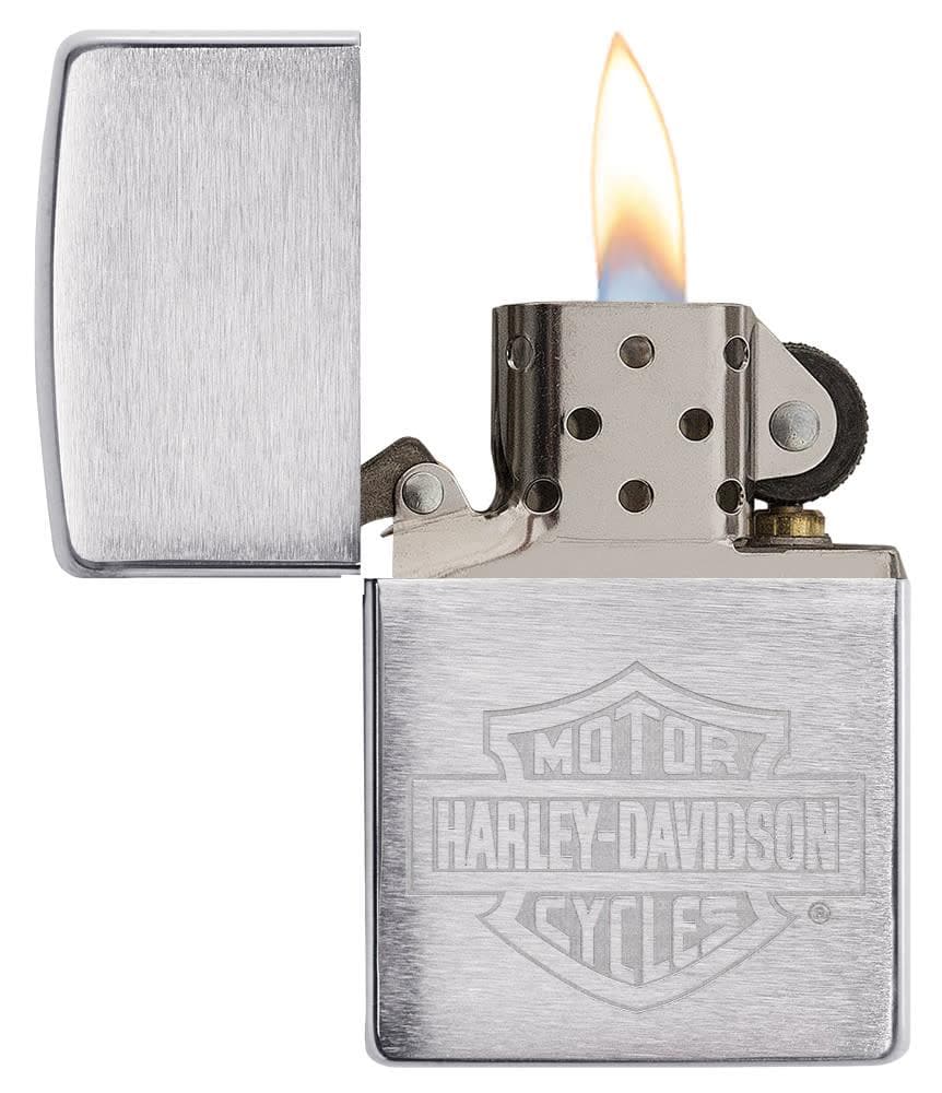 Zippo 200HD.H199 Harley Davidson Chrome Windproof Lighter, Classic Model, Silver - OUTBACK