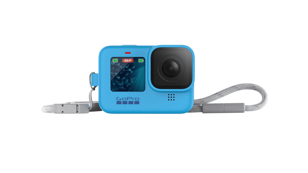 Gopro, Silicon Sleeve + Lanyard, Blue - Athletix.ae