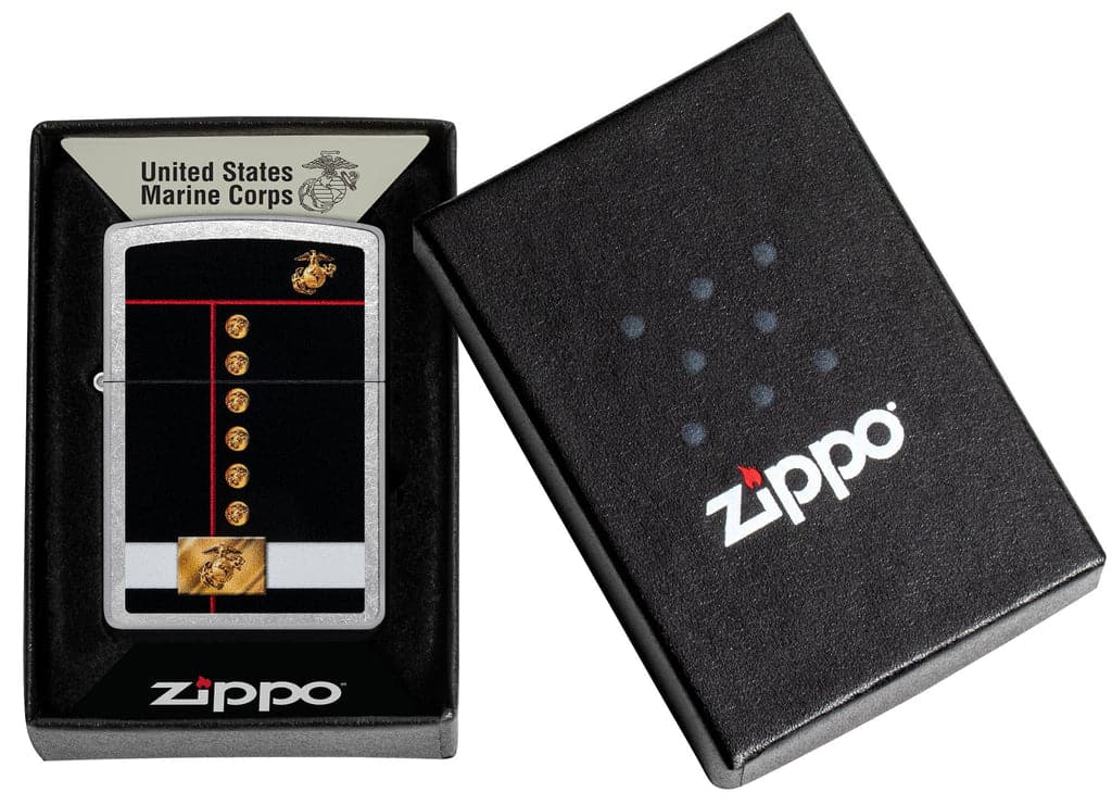 Zippo 48550 207 U.S Marines Corps Dress Blues Street Chrome Windproof Lighter - OUTBACK