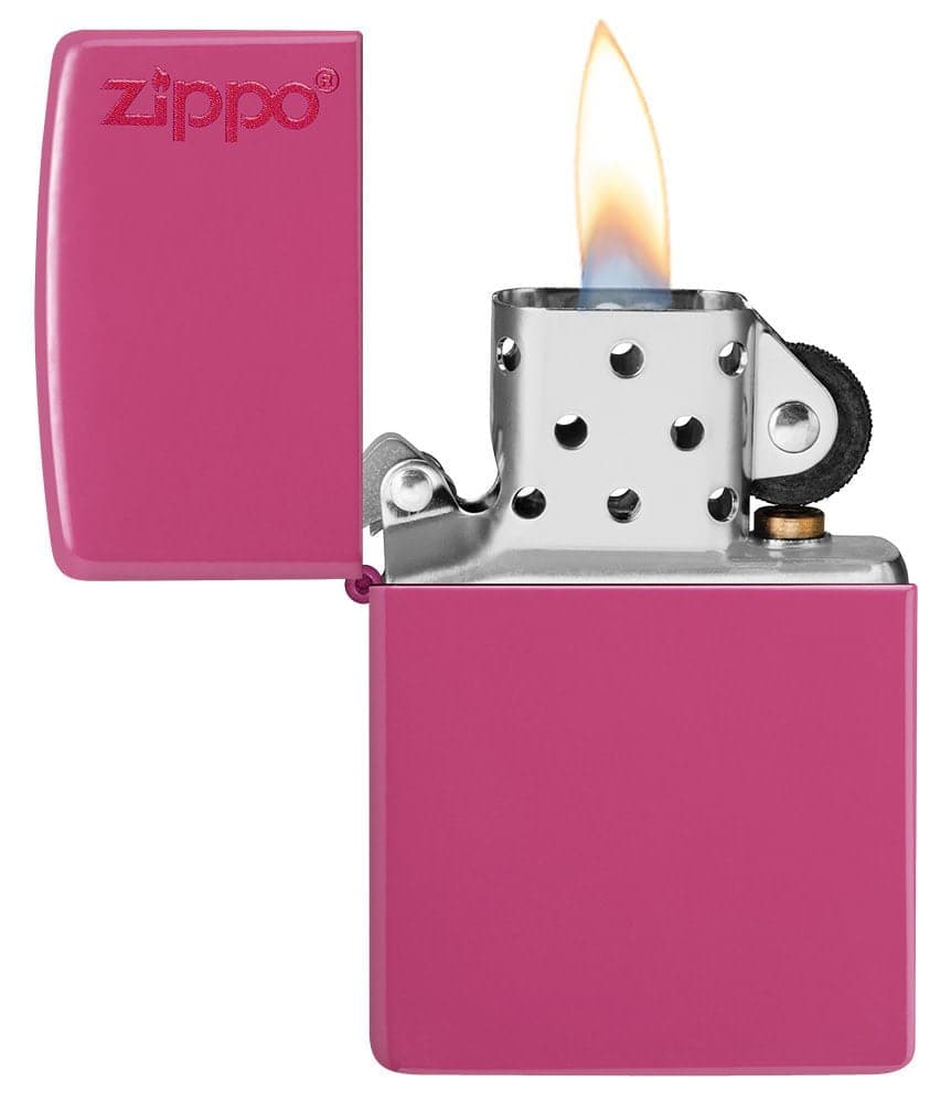 Classic Frequency Zippo Logo Windproof Lighter, Classic Model, Pink - OUTBACK