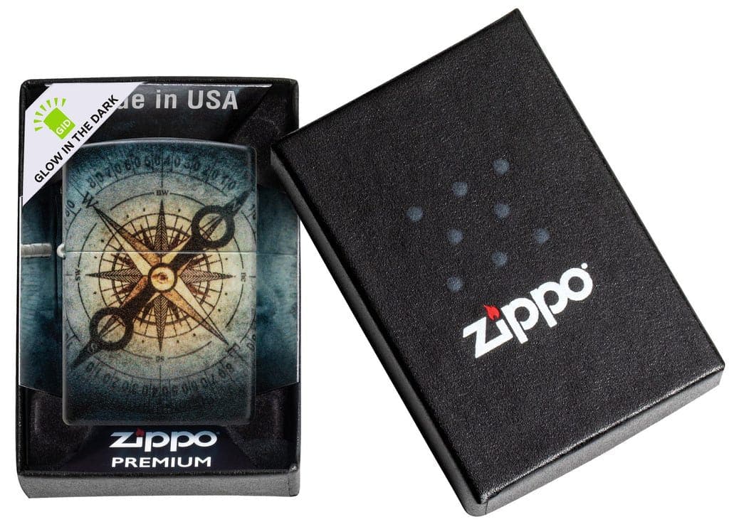 Zippo 48562 49193 Compass Ghost Design 540 Glow in the Dark Windproof Lighter - OUTBACK