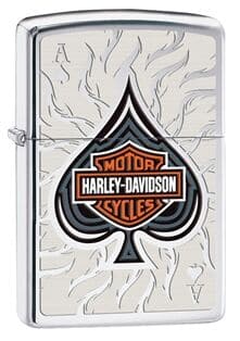 Zippo 28688 Harley Davidson High Polish Chrome Windproof Lighter, Classic Model, Silver - OUTBACK