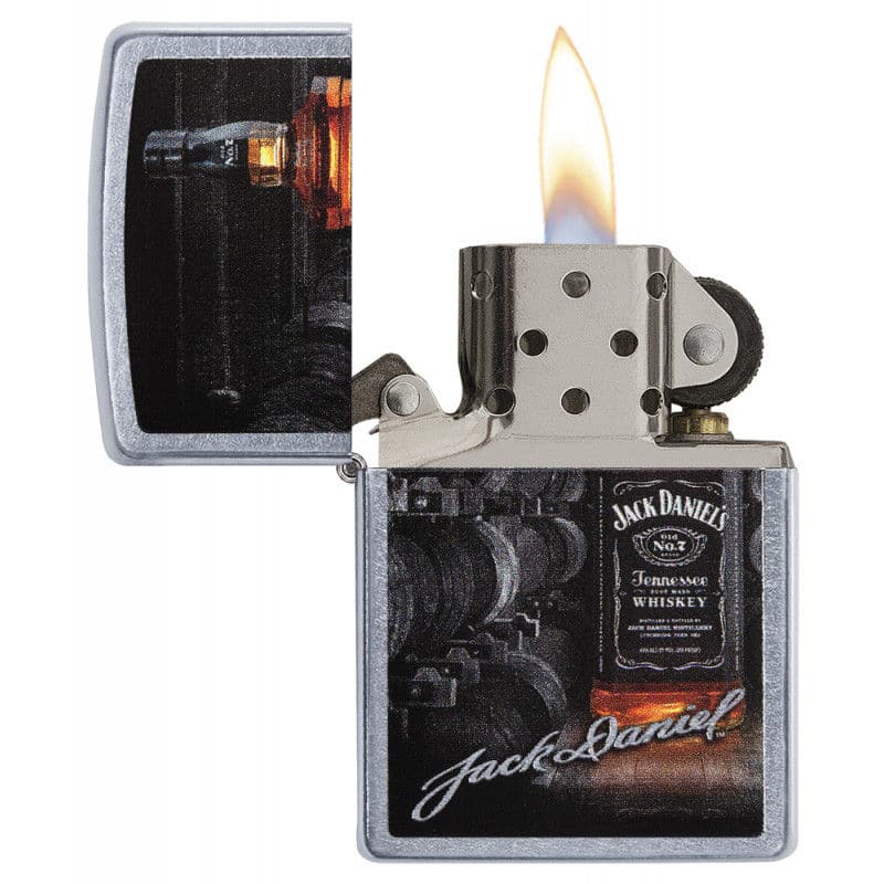 Zippo 29570 207 Jack Daniels Chrome Windproof Lighter, Jack Daniels Model, Silver - OUTBACK