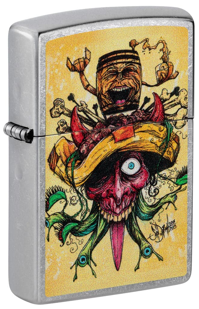 Zippo 48631 207 Sean Dietrich Devil Bull Design Street Chrome Windproof Lighter - OUTBACK