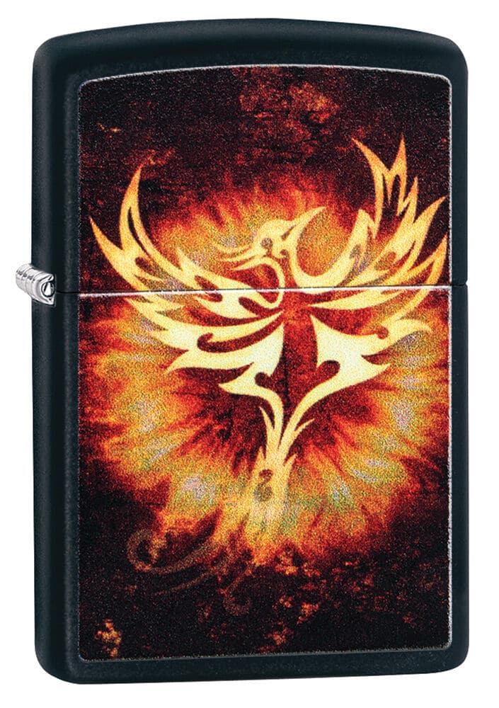 Zippo 29866 Phoenix Design 2 Windproof Lighter, Classic Model, Black - OUTBACK