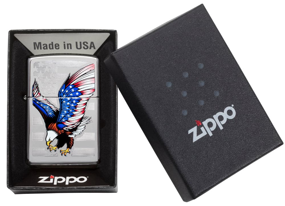 Zippo 28449 250 Zippo E-Star Award High Polish Chrome Windproof Lighter, Classic Model, Silver - OUTBACK