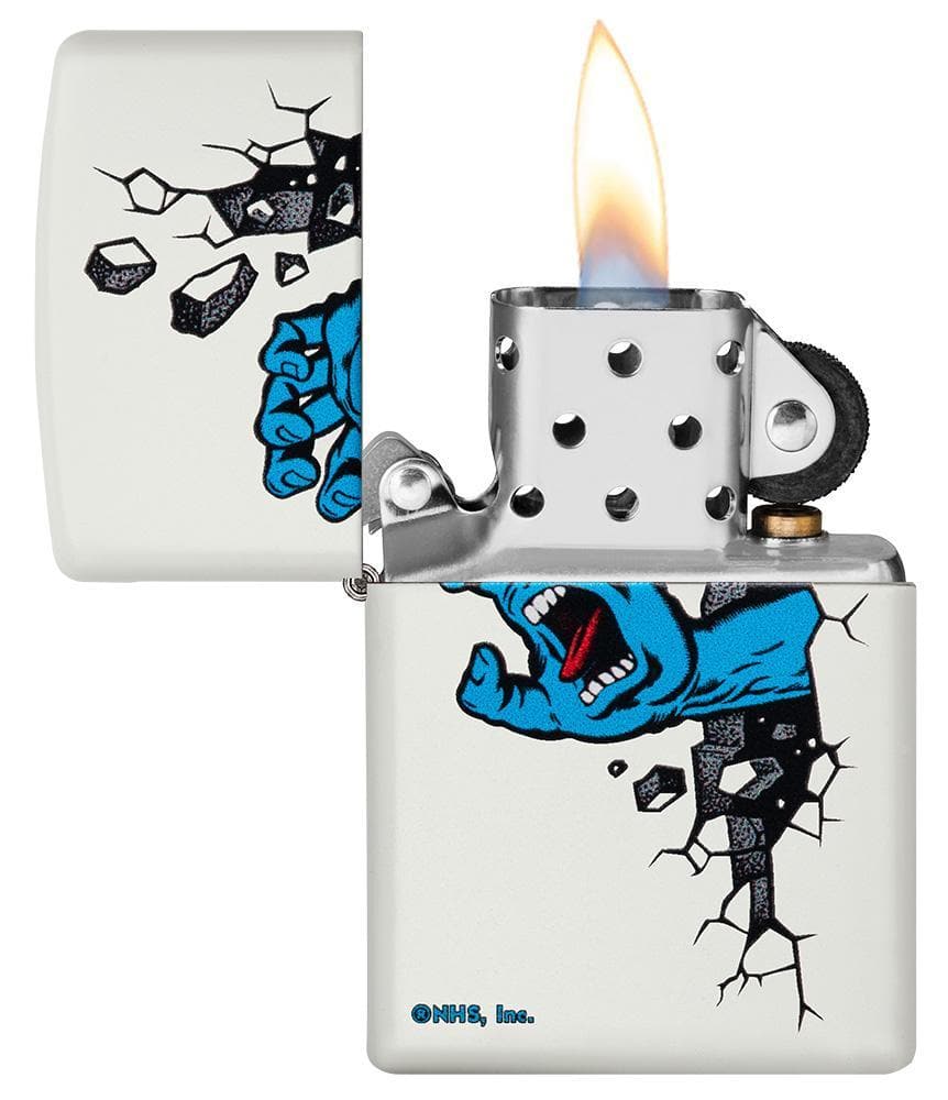 Zippo 49614 214 Santa Cruz White Matte Windproof Lighter, Classic Model, White - OUTBACK