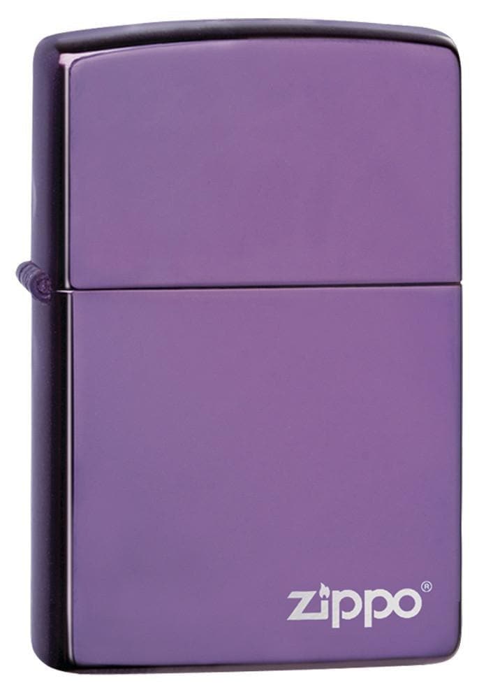 Zippo 24747ZL Classic High Polish Purple Zippo Logo Windproof Lighter, Classic Model, Purple - OUTBACK