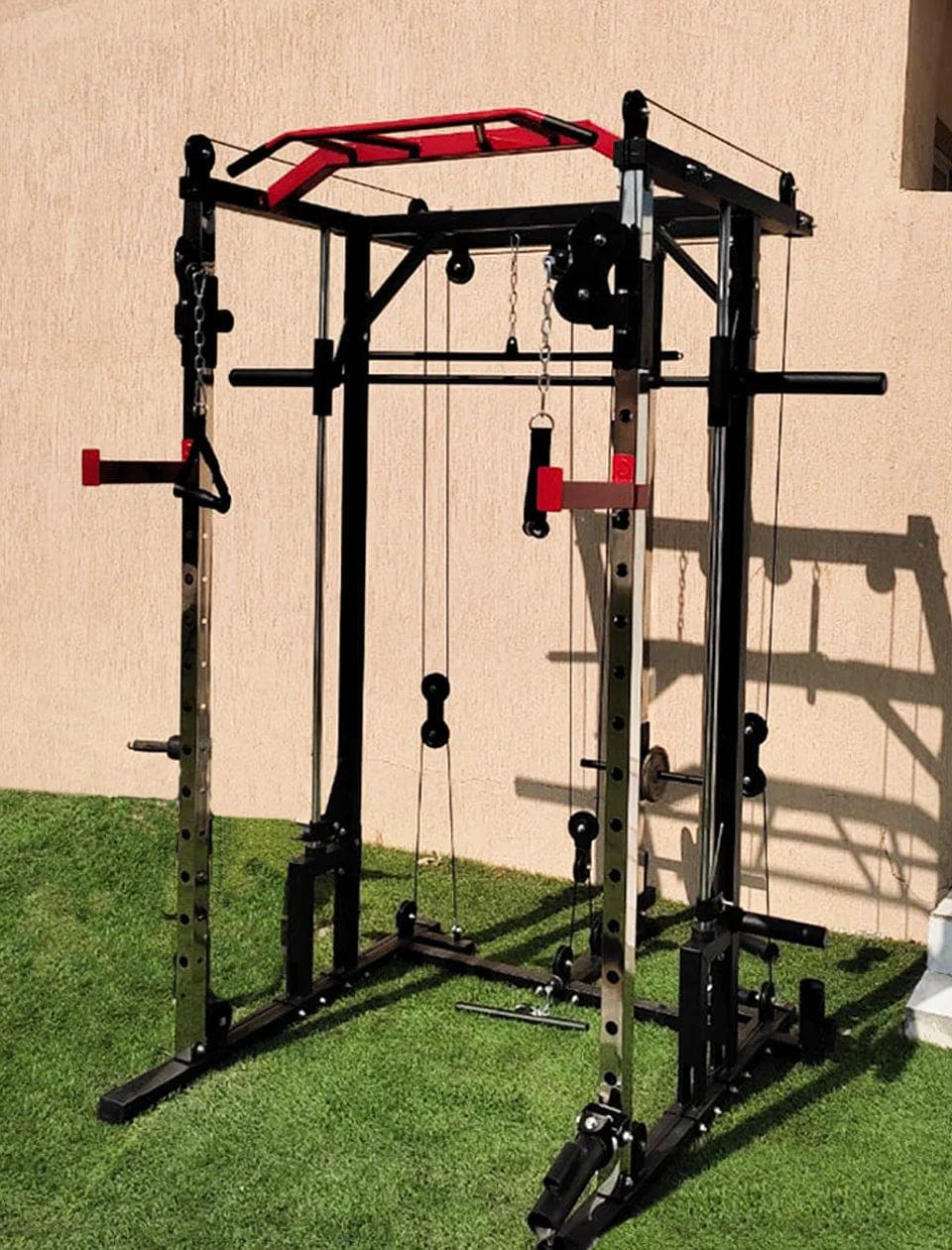 Squat rack with cables sale