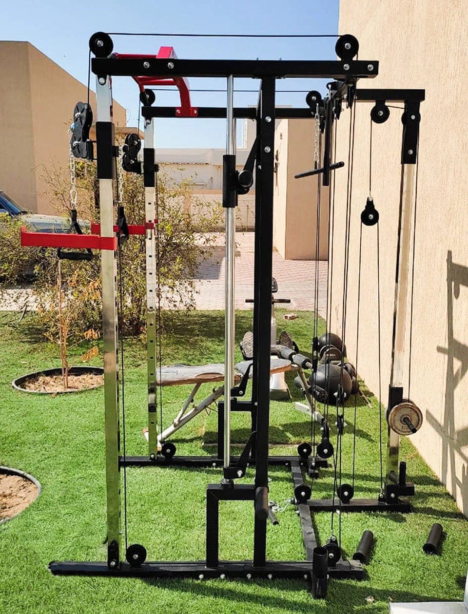 Power rack with smith machine and cables sale