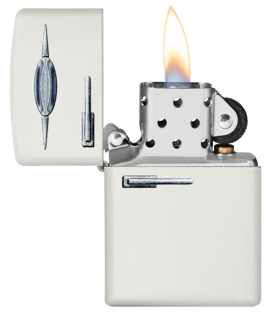 Zippo 49636 214 Retro Fridge Texture Print White Matte Windproof Lighter - OUTBACK