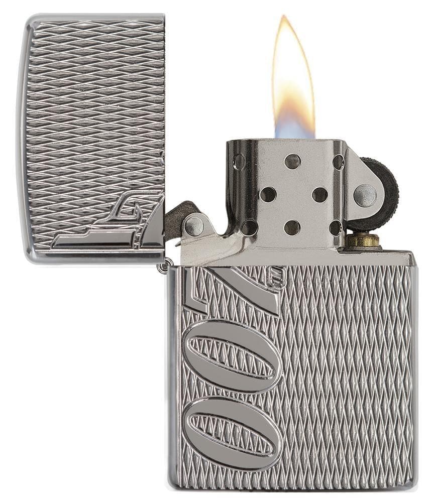 Zippo 29550 167 James Bond Engraved "007" Armor High Polish Chrome Windproof Lighter, James Bond Model, Silver - OUTBACK