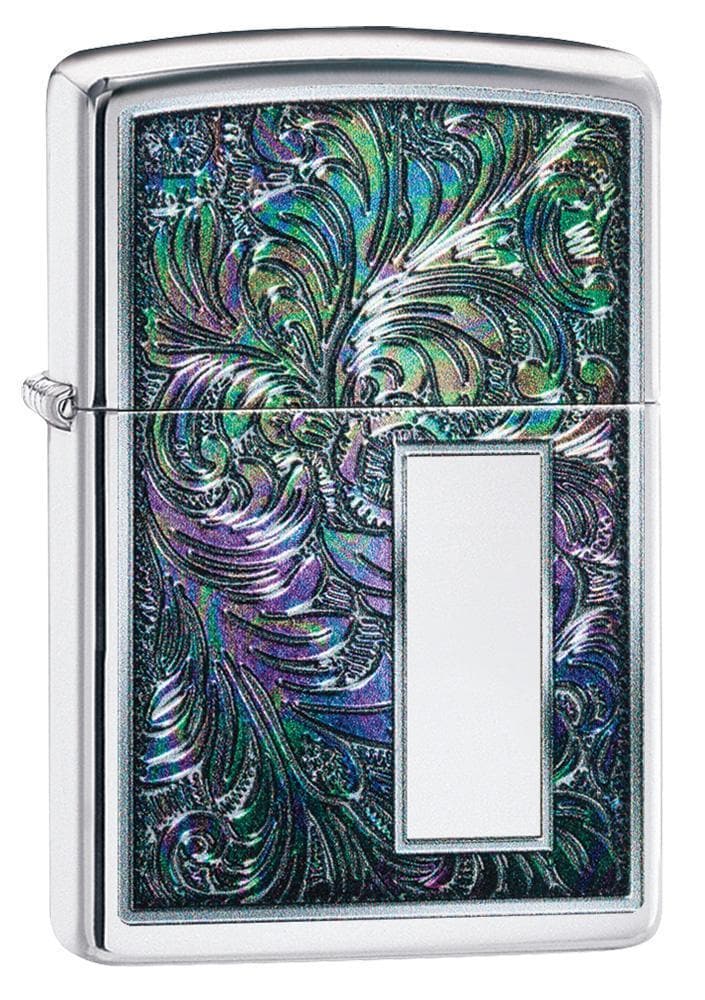 Zippo 49139 250 Colorful Venetian Design High Polish Chrome Windproof Lighter, Classic Model, Silver - OUTBACK