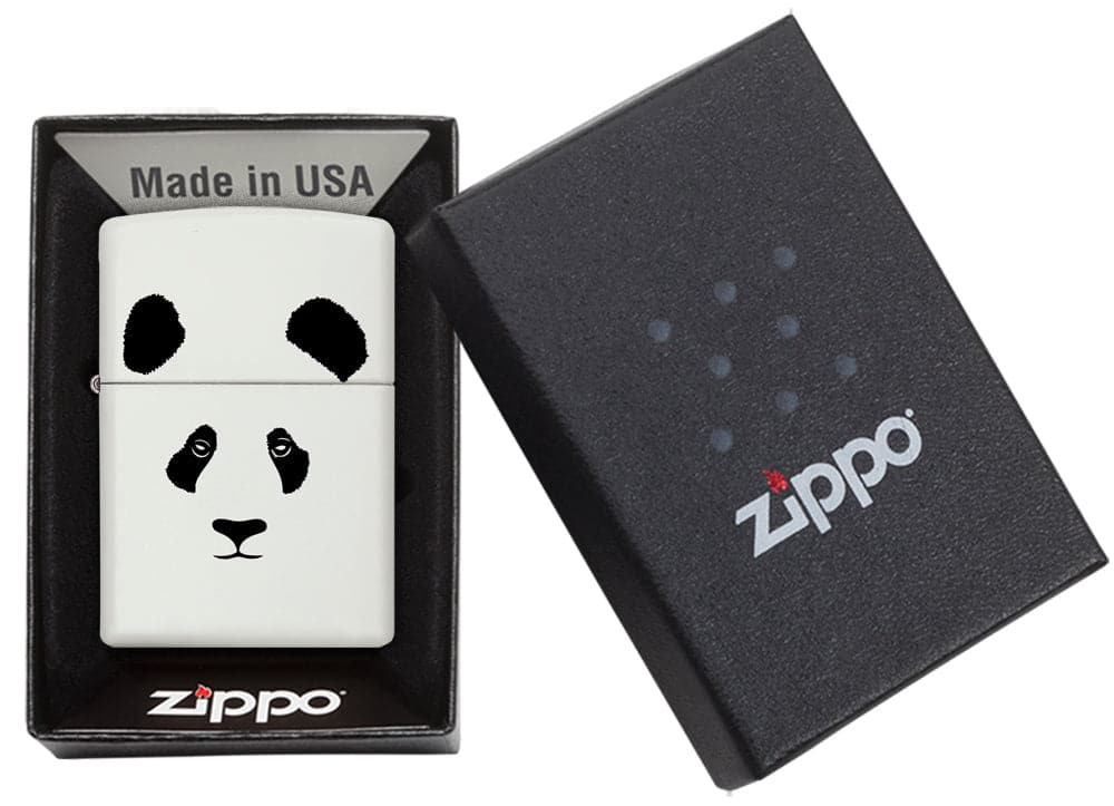 Zippo 28860 Panda White Matte Windproof Lighter, Classic Model, White - OUTBACK