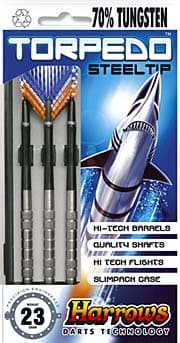 Harrows, Torpedo 70% Tungsten Steel Tips Dart - Athletix.ae