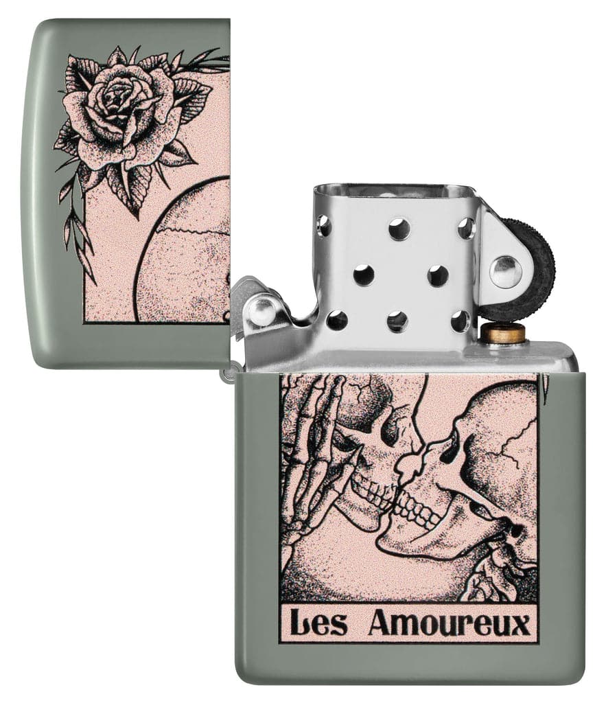 Zippo 48594 49843 Death Kiss Design Sage Windproof Lighter - OUTBACK