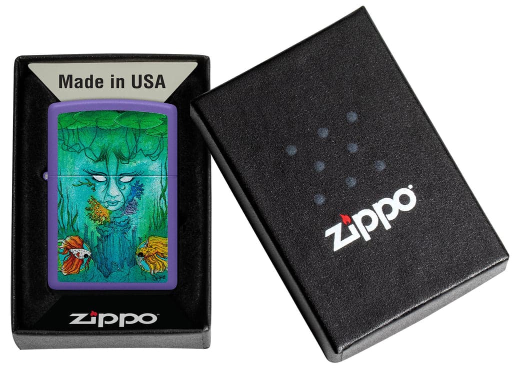 Zippo 48630 237 Sean Dietrich Brackish Design Purple Matte Windproof Lighter - OUTBACK