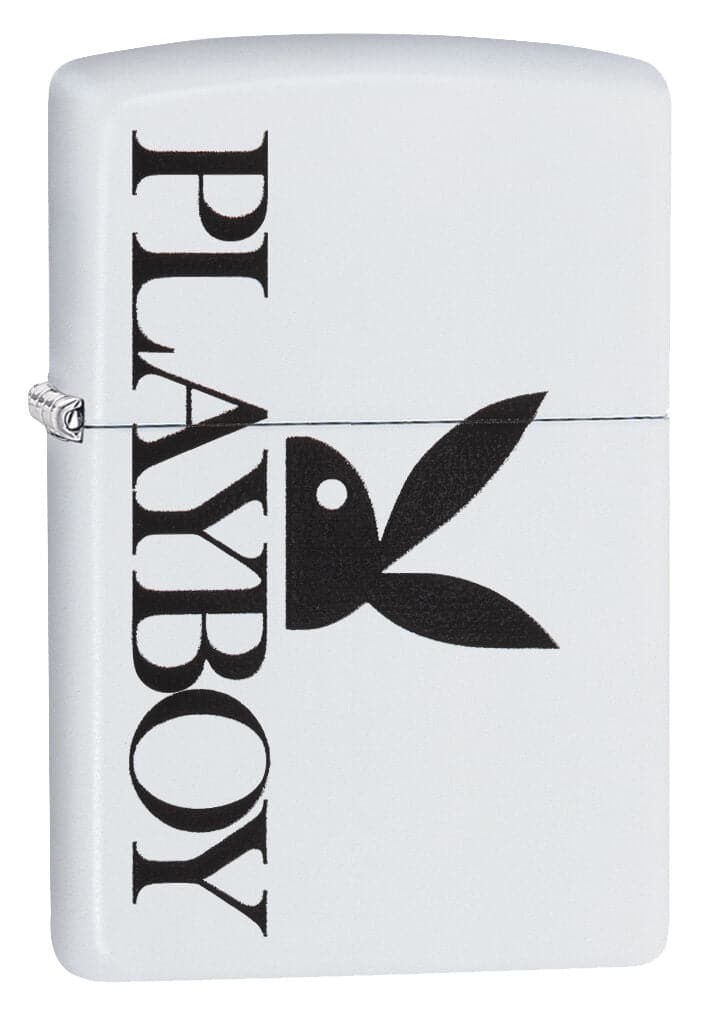 Zippo 29579 214 Playboy Windproof Lighter White Matte, Classic Model, White - OUTBACK