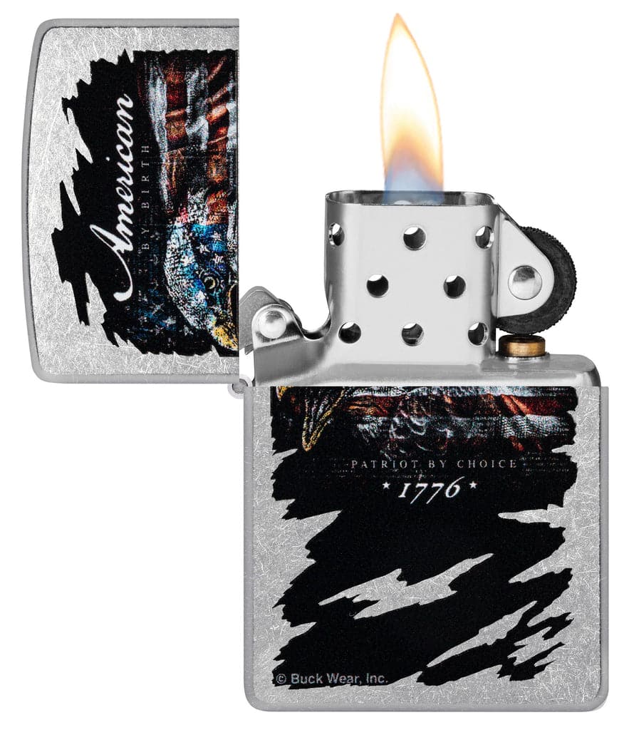 Zippo 48633 207 Buckwear Design Eagle Flag Street Chrome Windproof Lighter - OUTBACK