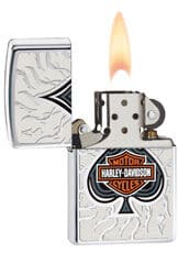 Zippo 28688 Harley Davidson High Polish Chrome Windproof Lighter, Classic Model, Silver - OUTBACK