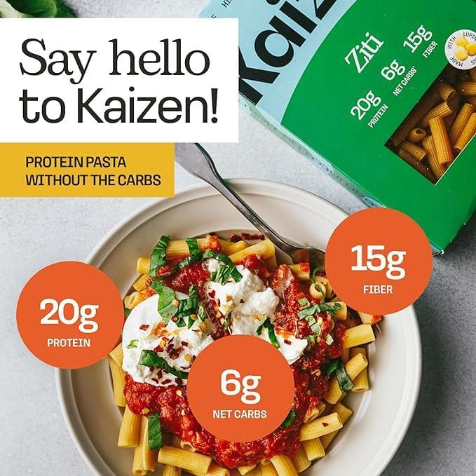 Kaizen Low Carb High Protein Pasta Ziti 226 Gr - Athletix.ae