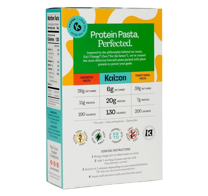 Kaizen Low Carb High Protein Pasta Radiotori 226 Gr - Athletix.ae