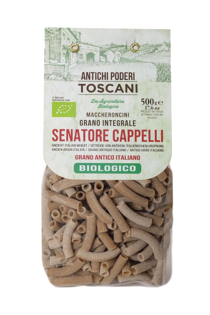 Antichi Poderi Toscani, Wholewheat Bio Organic pasta, Maccheroncini, 500 gr