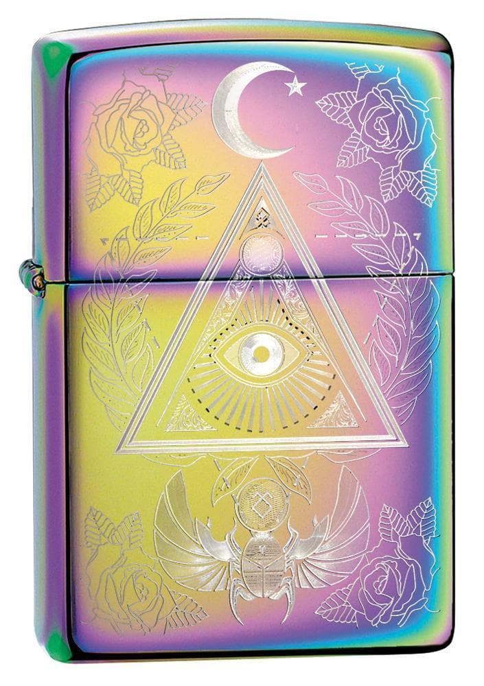 Zippo 49061 151 Eye Of Providence Design Multi Color Windproof Lighter, Classic Model, Multi-colour - OUTBACK