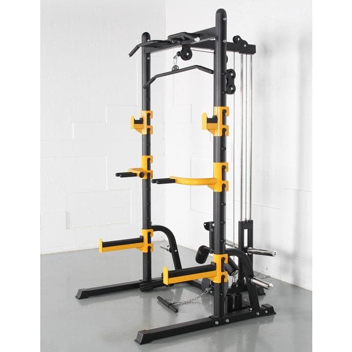 PRSAE Squat Rack 1441 Fitness Heavy Duty Multi Squat Rack with Lat Attachement - MDL66