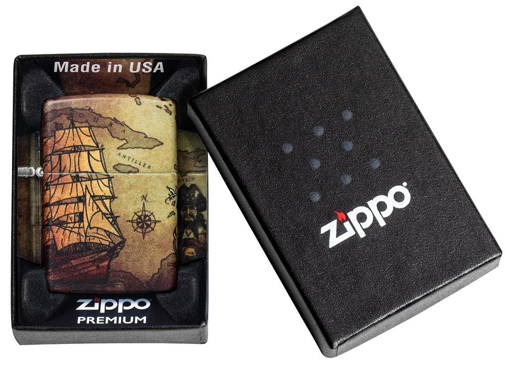 Zippo 49355 49352 Pirate Ship Design 540 Color Windproof Lighter, Classic Model, Multi-colour - OUTBACK