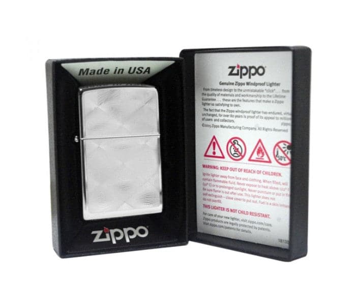 Zippo 28951 Deco Chrome Windproof Lighter, Classic Model, Silver - OUTBACK