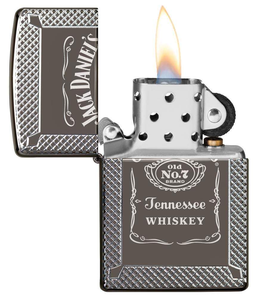 Zippo 49040 Jack Daniel's Black Ice Windproof Lighter, Classic Model, Black Ice - OUTBACK