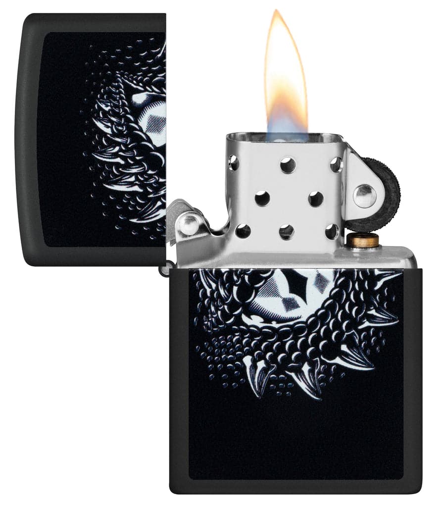 Zippo 48608 218 Dragon Eye Design Black Matte Windproof Lighter - OUTBACK